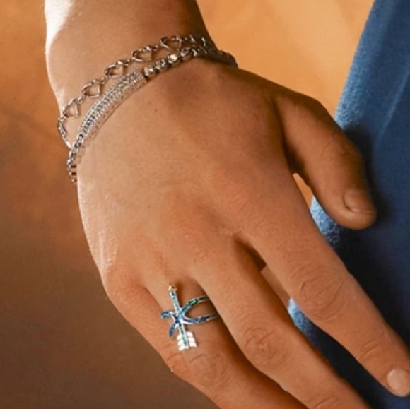 MONTANA SILVERSMITHS Any Which Way Arrow Opal Ring Size 7 - Picture 5 of 9